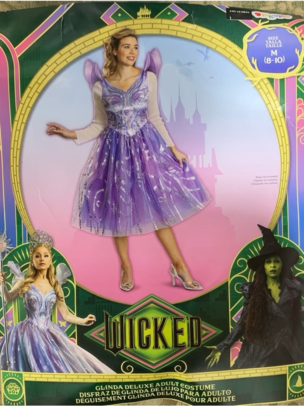 New Wicked Glinda Deluxe Adult women’s size medium (8/10) Costume
